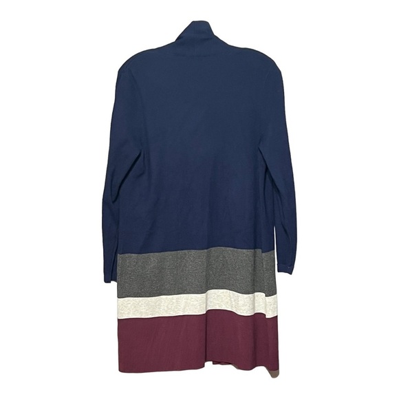Belle by Kim Gravel XS ColorBlock Open Front  Casual Lightweight Knit Cardigan - Picture 5 of 11